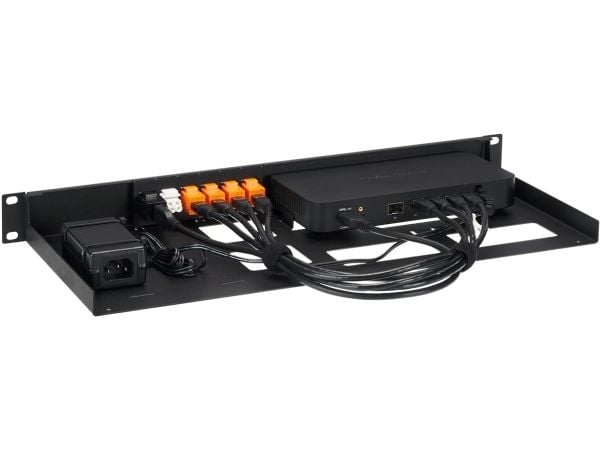 Rackmount.IT RM-SW-T14 - Monteringssett for nettverksenhet - rackmonterbar - kullsort - 1U - 19" - for SonicWall TZ80