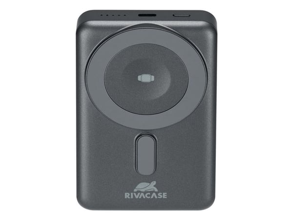 Rivacase VA2608, 10000 mAh, Lithium Polymer (LiPo), Trådløs lading, 3,7 V, 38,5 W, Sort, Grå