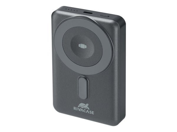 Rivacase VA2608, 10000 mAh, Lithium Polymer (LiPo), Trådløs lading, 3,7 V, 38,5 W, Sort, Grå