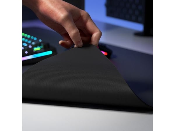 Glorious Gaming GLO-MP2-CLTH-EGL-LE-BLK, Sort, Monokromatisk, Stoff, Gummi, Antiskliunderlag, Musematte til gaming