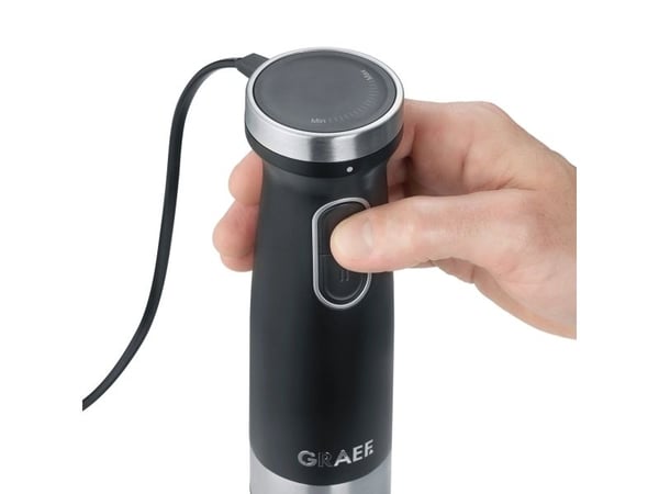 Graef HB602, Upotettava sekoitin, 1200 W, musta, Ruostumaton teräs
