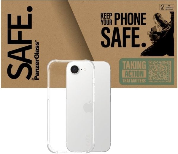 SAFE. by PanzerGlass - Baksidedeksel for mobiltelefon - termoplast-polyuretan (TPU) - for Apple iPhone 16e
