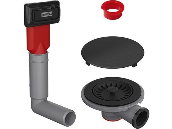 Franke avløp med plugg Color Line, matt svart 112.0658.444