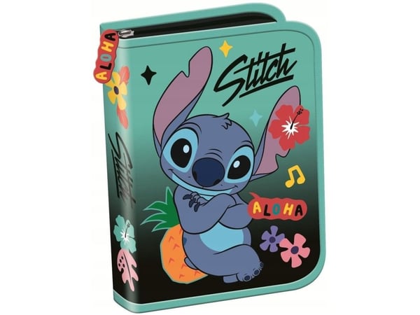 To-lomme pennal uten tilbehør Stitch mint
