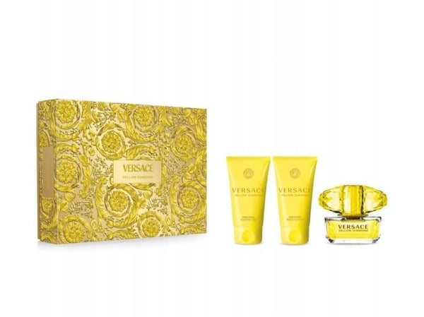 Versace Yellow Diamond gave-/duftsett for kvinner eau de toilette 50 ml + bodylotion 50 ml + shower gel