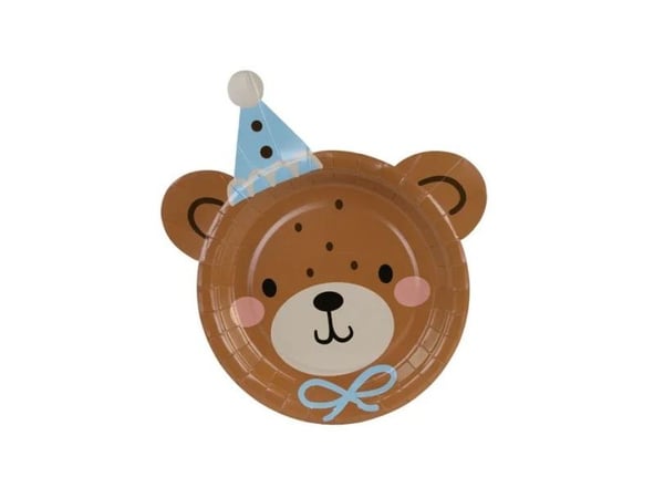 PartyDeco TPP93, Tallrik, Andra, papper, Brun, Bild, 6 styck
