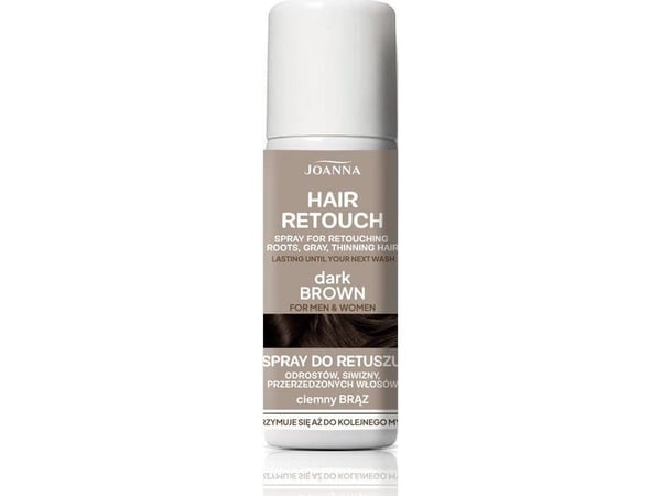 JOANNA Hair Retouch spray for retusj av rødder, grått og tynnende hår - Dark Brown 75 ml