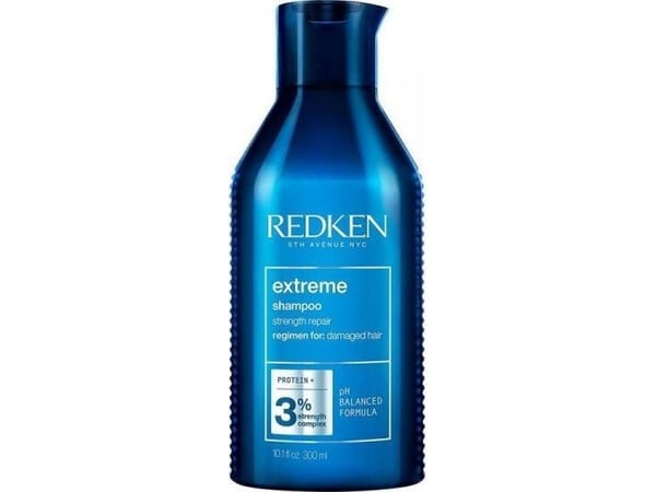 Redken Extreme Strengthening Shampoo, Kvinner, Profesjonell, Sjampo, Skadet hår, Alle farger, 300 ml