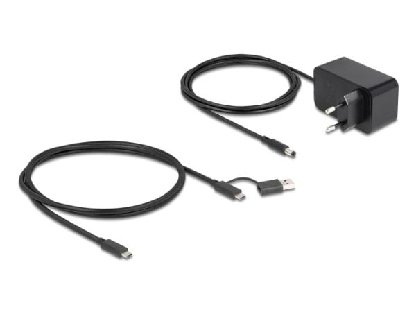 Delock - Hub - 10 Gbps, 4 Fast Charging Ports with switch and illumination - 1 x USB-C 3.2 Gen 2 + 2 x USB 3.2 Gen 2 + 4 x USB 3.2 Gen 1 - stasjonær