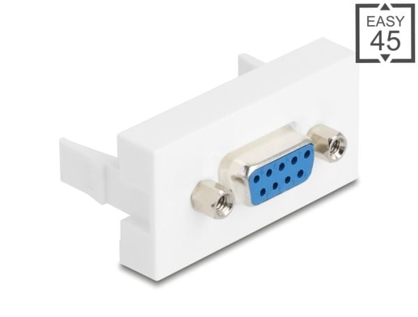 Delock Easy 45 -moduuli Sub-D 9 pistorasiasta pistorasiaan 22,5 x 45 mm