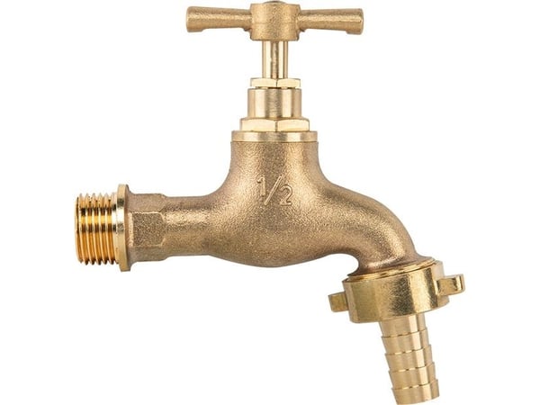 Bradas messinkihana 1/2" pistorasialla 1/2" x 3/4" pistorasia 13mm letkulle