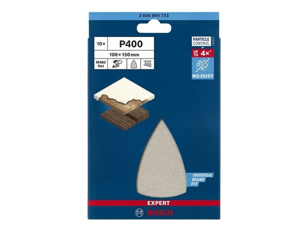 Bosch Expert M480 - Slipeark - for kryssfinér, bløtt tre, løvtre - 10 deler - grovkorn: 400 - 100 mm x 150 mm
