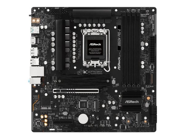 ASRock B860M Pro-A - Moderkort - micro ATX - LGA1851-uttag - B860 Chipuppsättning - USB-C 3.2 Gen 2x2, USB-C 3.2 Gen 1, USB 3.2 Gen 1 - 2.5 Gigabit...