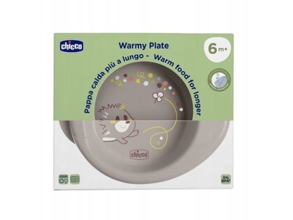CHICCO-1600035-VARMEPLATE GRÅ 6M+