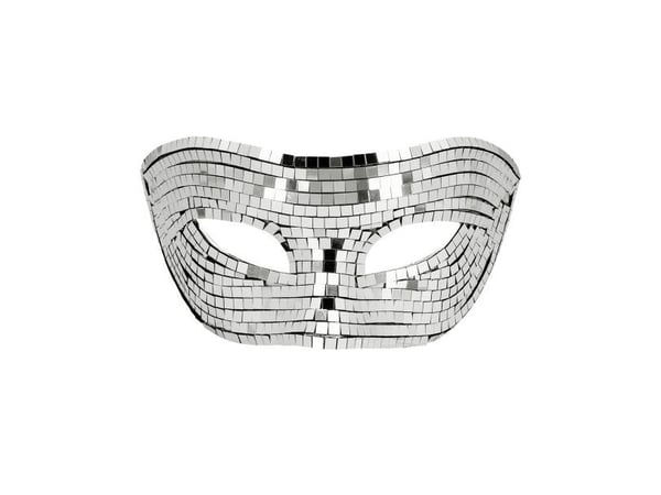 Discoögonmask, silver