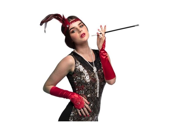 Röd flapper-set