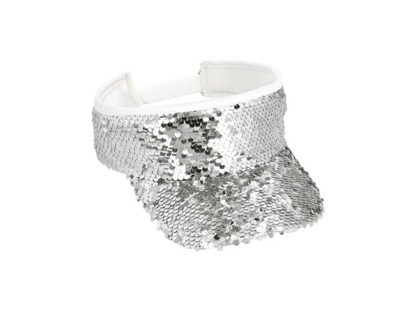 Silverglittrig solskärm