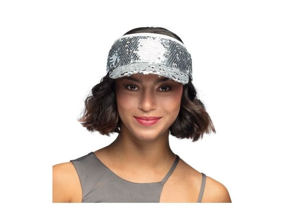 Silverglittrig solskärm