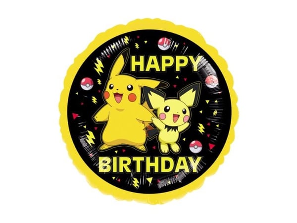 Pokemon folieballong Happy Birthday