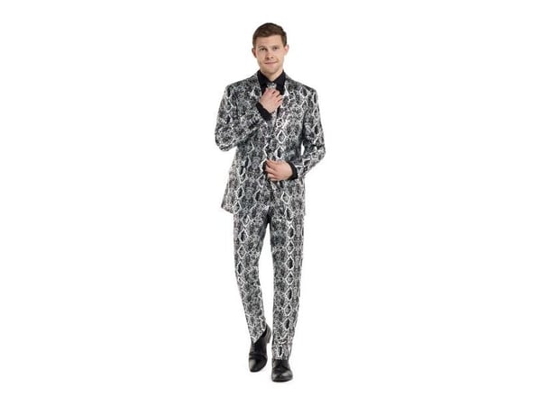 OppoSuit Silver Snake maskeradkostym vuxen