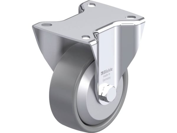Blickle 946597 BK-PO 100KA-1-ELS-FA fast hjul i stål, hjuldiameter: 100 mm, bæreevne (maks.): 280 kg, 1 stk