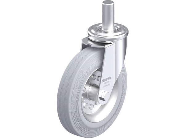 Blickle 654111 LEZ-VE 200R-27-SG styrehjul i stål - hjuldiameter 200 mm - bæreevne (maks.) 205 kg - 1 stk