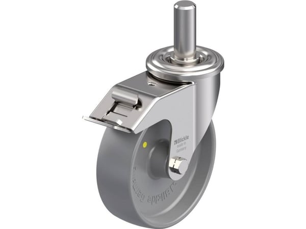 Blickle 945726 LEXZ-PO 125G-FI-ELS styrhjul i rostfritt stål, hjuldiameter 125 mm, bärförmåga (max) 150 kg, 1 st