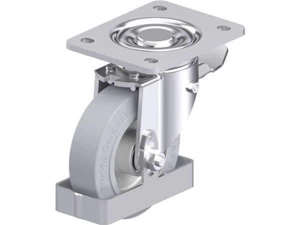 Blickle 938609 LH-ALEV 125K-3-ST-SG-FS styrhjul i stål, hjuldiameter 125 mm, bärförmåga max 250 kg, 1 st