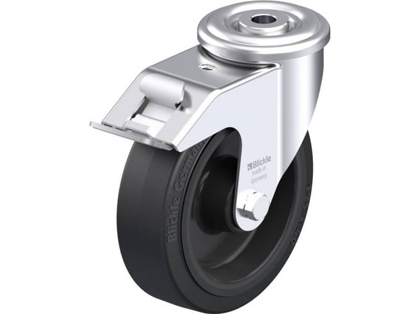 Blickle 653642 LER-POEV 125R-FI styrehjul i stål — hjuldiameter 125 mm, bæreevne (maks.) 150 kg (1 stk.)
