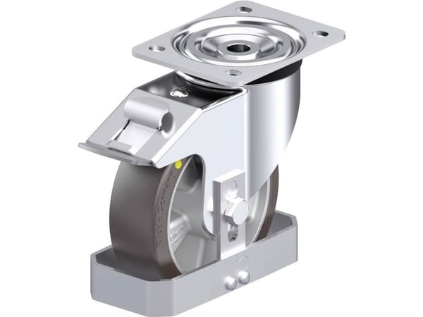 Blickle 917214 L-ALST 160K-FI-AS-FS styrhjul i stål, hjuldiameter 160 mm, bärförmåga max 400 kg, 1 st