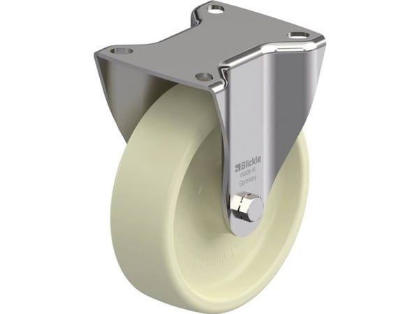 Blickle 879117 BX-POH 125G Kiinteä ruostumattomasta teräksestä valmistettu pyörä Pyörän halkaisija: 125 mm Kantavuus (max.): 250 kg 1 kpl