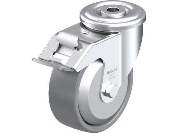 Blickle 946649 LER-PO 100KA-FI-ELS-FA Teräksiset kääntyvät pyörät Pyörän halkaisija: 100 mm Kantavuus (max): 150 kg 1 kpl 1 kpl