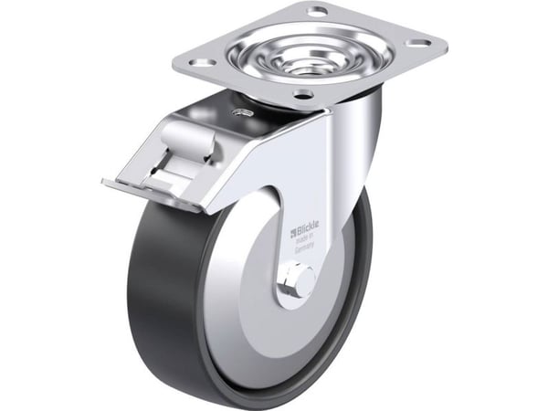 Blickle 951770 LE-PP 125KA-FI-EL-FA styrehjul i stål, hjuldiameter 125 mm, bæreevne maks. 150 kg (1 stk.)
