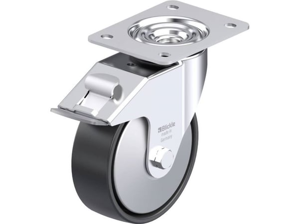 Blickle 743035 LE-PP 150G-FI-FA styrhjul i stål, hjuldiameter 150 mm, bärförmåga max 300 kg, 1 st