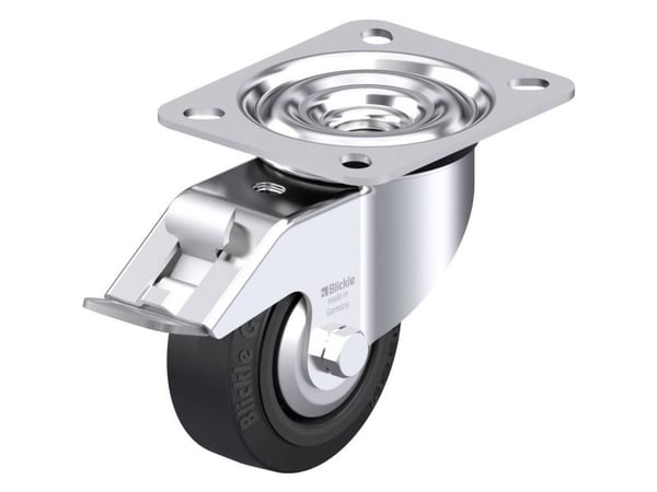 Blickle 850070 LE-POEV 80XR-FI-FA styrhjul i stål - hjuldiameter 80 mm - bärförmåga (max) 140 kg - 1 st