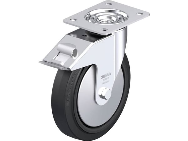 Blickle 749643 LE-POEV 200KAD-FI-FA styrehjul i stål - hjuldiameter 200 mm, bæreevne (maks.) 300 kg - 1 stk