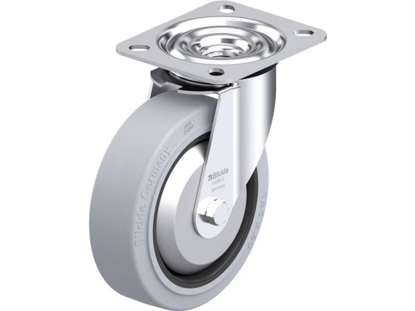 Blickle 850124 LE-POEV 125XR-SG-FA styrhjul i stål - hjuldiameter 125 mm, bärförmåga (max) 150 kg - 1 st