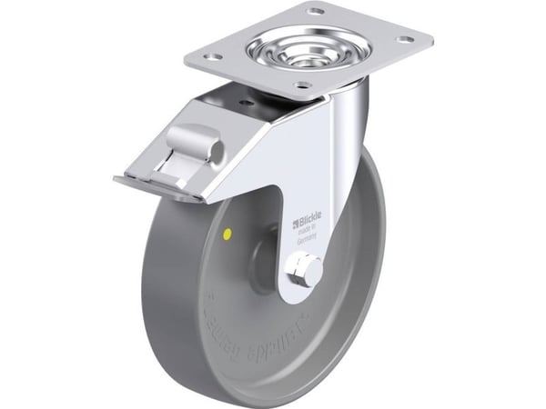 Blickle 652636 LE-PO 200G-FI-ELS Teräksinen kääntöpyörä Pyörän halkaisija: 200 mm Kantavuus (max.): 300 kg 1 kpl