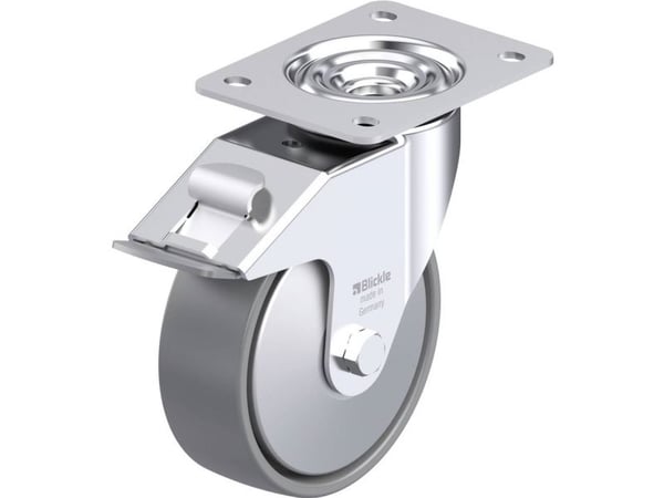 Blickle 946634 LE-PO 150G-FI-ELS-FA styrhjul i stål, hjuldiameter 150 mm, bärförmåga (max) 300 kg, 1 st