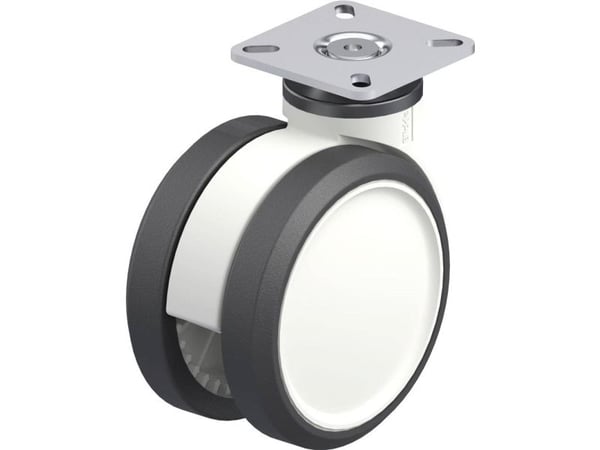 Blickle 763327 LKDG-PUA 100G-P23 Kaksinkertainen muovinen kääntyvä pyörä Pyörän halkaisija: 100 mm Kantavuus (max.): 110 kg 1 kpl