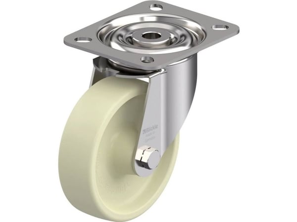 Blickle 902512 LIX-POH 100G Kuumuutta kestävä ohjauspyörä ruostumattomasta teräksestä Pyörän halkaisija: 100 mm Kantavuus (max.): 150 kg 1 kpl