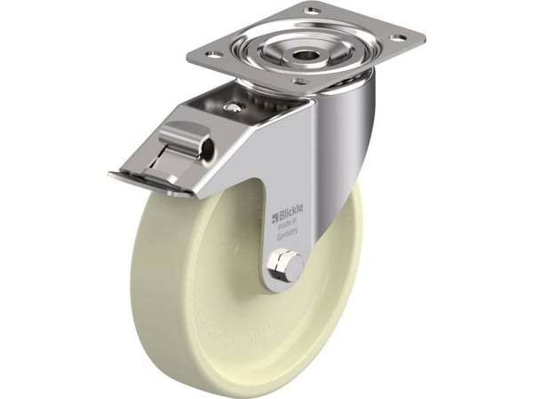 Blickle 916693 LIX-POH 200G-FI styrhjul i rostfritt stål, hjuldiameter 200 mm, bärförmåga (max) 350 kg, 1 st