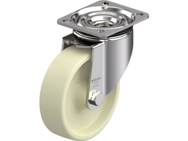Blickle 940382 LIKX-POH 125G-1 styrehjul i varmebestandig styrestål og rustfritt stål; hjuldiameter 125 mm; bæreevne (maks.) 300 kg (1 stk)