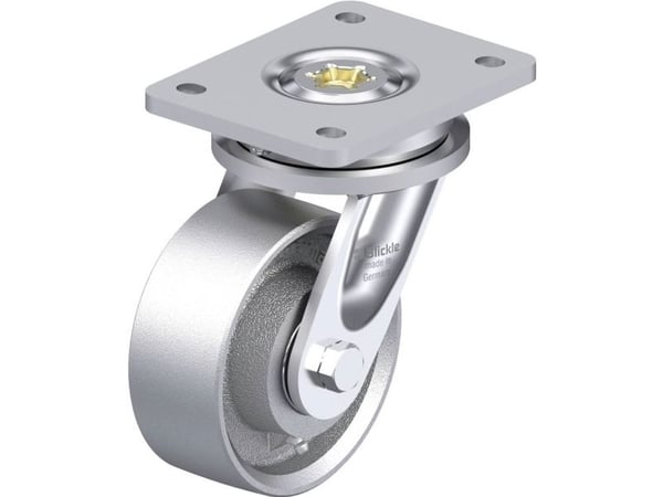 Blickle 937331 LIO-G 127IK Kuumuutta kestävä raskaan sarjan kääntöpyörä Pyörän halkaisija: 125 mm Kantavuus (max.): 750 kg 1 kpl