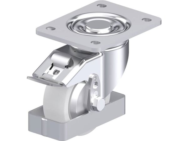Blickle 940055 LH-SPO 100K-3-FI-FA-FS styrhjul i stål, hjuldiameter 100 mm, bärförmåga (max) 500 kg, 1 st