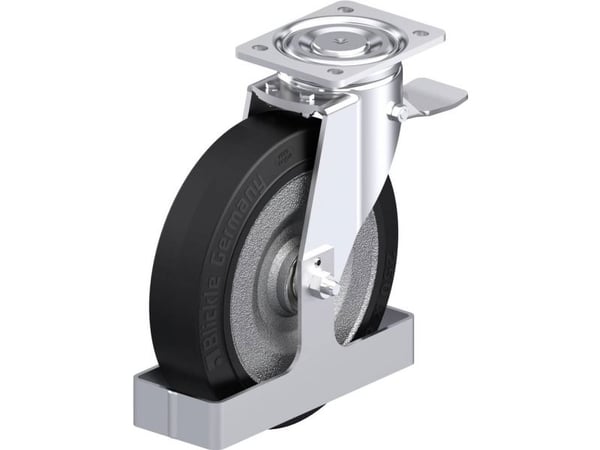 Blickle 938707 LH-SE 250K-ST-FS styrrulle i stål, hjuldiameter 250 mm, bärförmåga (max) 850 kg, 1 st