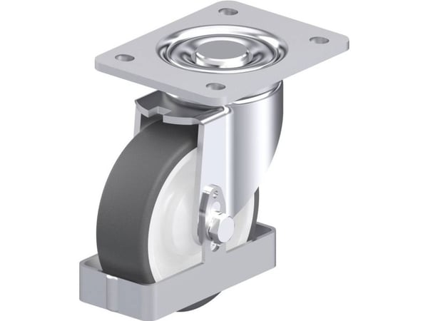 Blickle 939040 LH-POTH 125K-3-FS styrhjul i stål, hjuldiameter 125 mm, bärförmåga max. 350 kg, 1 st