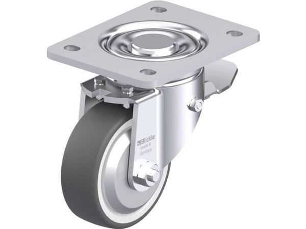 Blickle 750087 LH-POTH 100G-3-ST-FA styrhjul i stål, hjuldiameter 100 mm, bärförmåga (max) 300 kg, 1 st