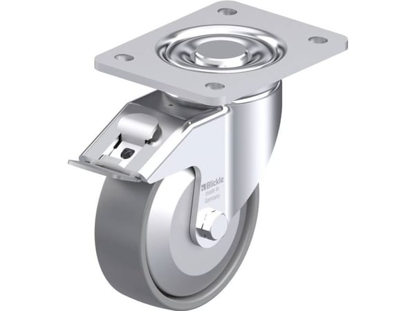 Blickle 946722 LH-PO 125KA-3-FI-ELS-FA styrehjul i stål - hjuldiameter 125 mm - bæreevne maks. 300 kg (1 stk)