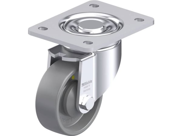 Blickle 936987 LH-PO 100KA-3-ELS styrehjul i stål, hjuldiameter 100 mm, bæreevne maks. 280 kg (1 stk)